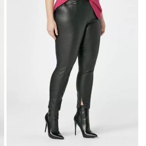 Faux leather pants